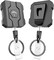 Retractable Keychain Badge Holder with Belt Clip – Heavy Duty Carabiner, 32” Steel Cord, 10 oz Rebound, Multi-Purpose ID & Key Reel, 2 Pack (2pcs Black Belt Clip)